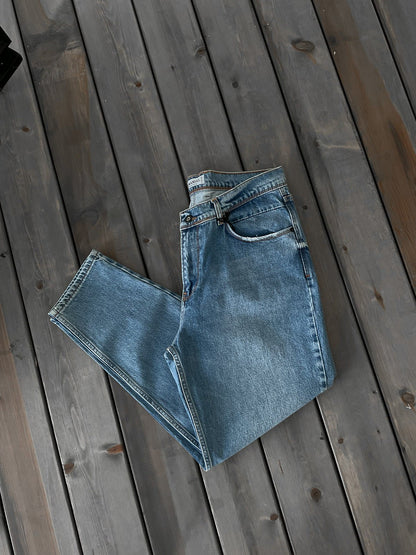 Blau Boyfriend Jeans BB6892 – von Baggymann | Streetwear für Damen & Herren