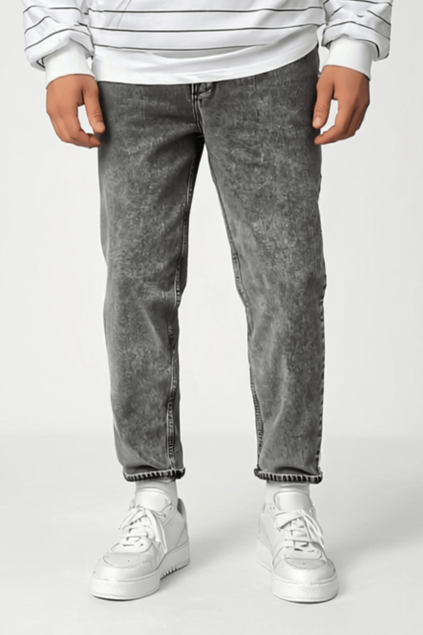 Dunkel Grau Boyfriend Jeans BB6163 – von Baggymann | Streetwear für Damen & Herren