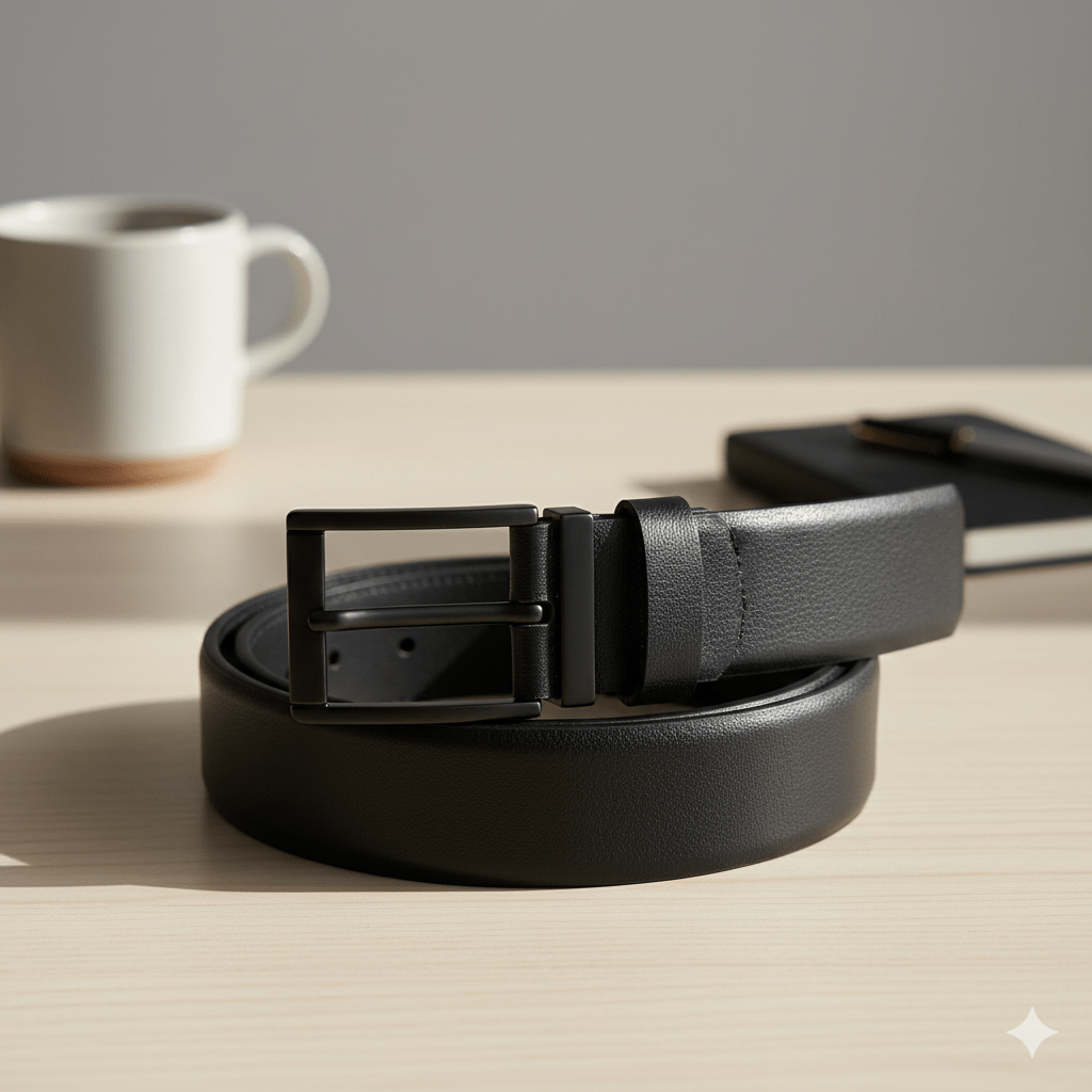 Premium Black Canvas Gürtel – Schwarz, 117 cm – von Baggymann | Streetwear für Damen & Herren