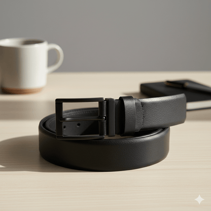 Premium Black Canvas Gürtel – Schwarz, 117 cm – von Baggymann | Streetwear für Damen & Herren