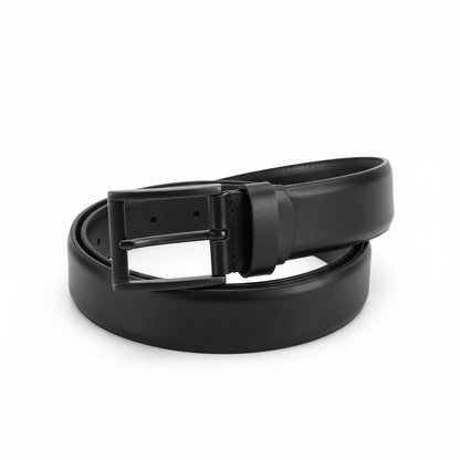 Premium Black Canvas Gürtel – Schwarz, 117 cm – von Baggymann | Streetwear für Damen & Herren