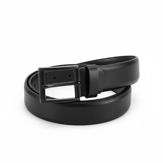 Premium Black Canvas Gürtel – Schwarz, 117 cm – von Baggymann | Streetwear für Damen & Herren